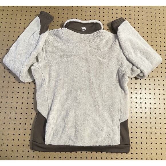 Mountain Hardwear Monkey Jacket Womens Medium Oat Beige Fuzzy Fleece Full Zip - Picture 5 of 12
